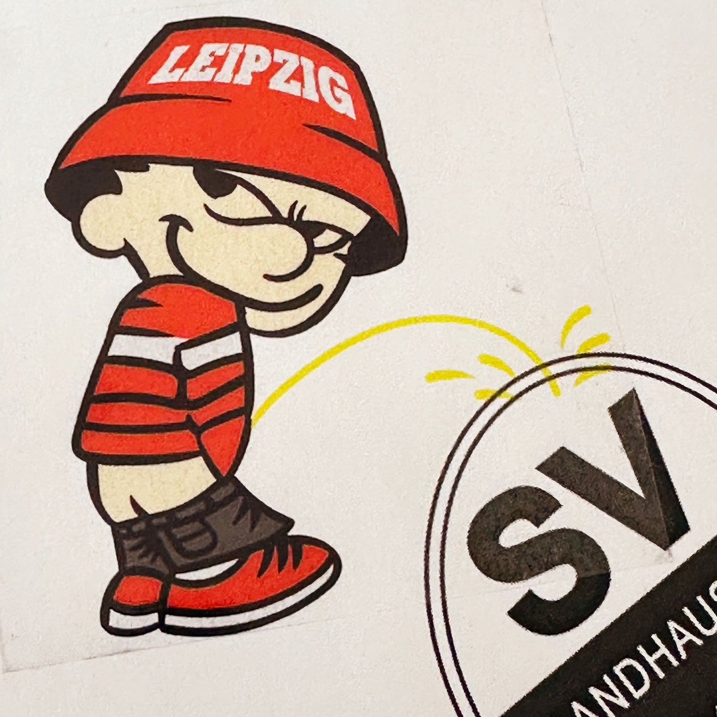 Aufkleber "I piss on you" (transparent)