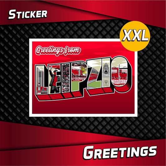 XXL-Aufkleber "Greetings from Leipzig"