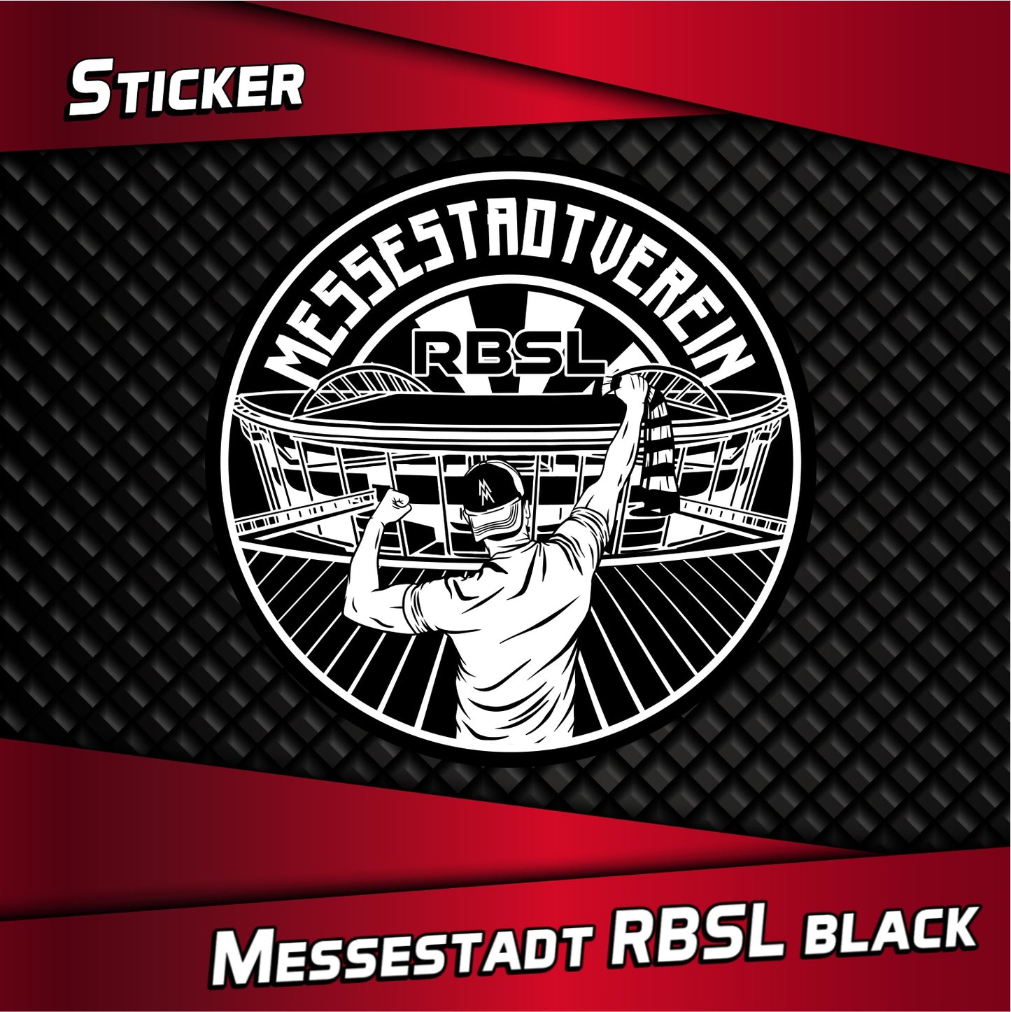 Aufkleber "Messestadt RBSL" black