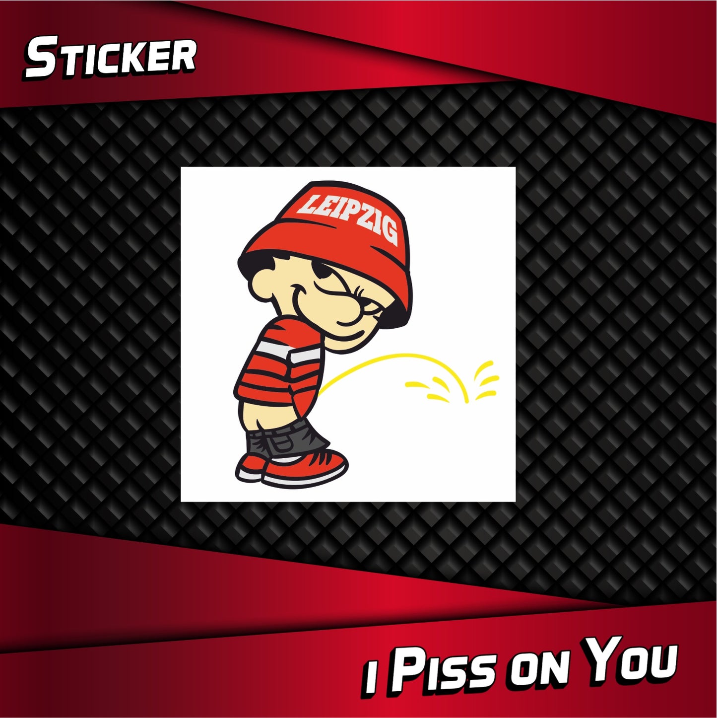 Aufkleber "I piss on you" (transparent)