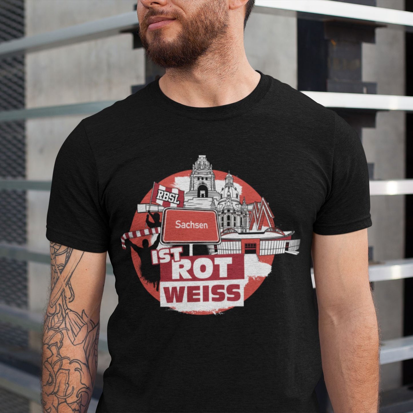 T-Shirt "Sachsen ist rot-weiss"