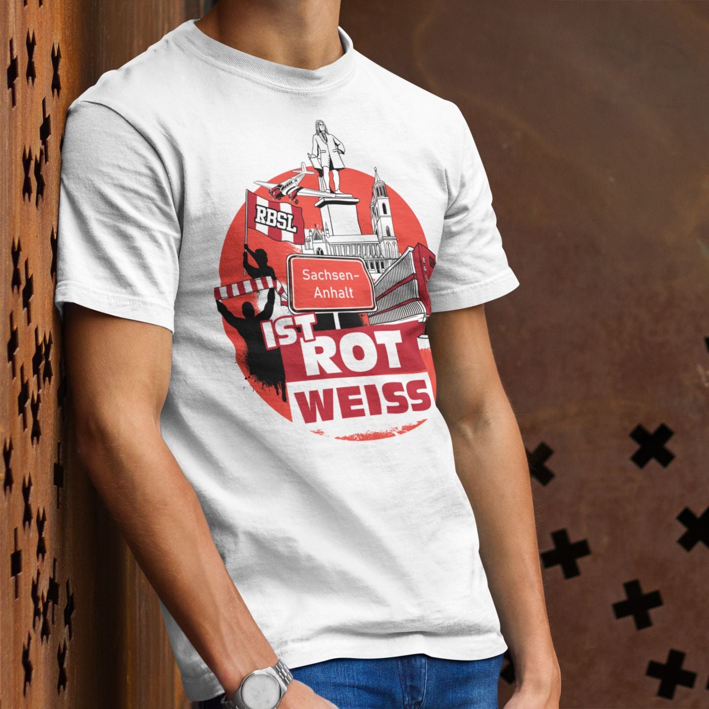 T-Shirt "Sachsen-Anhalt ist rot-weiss"