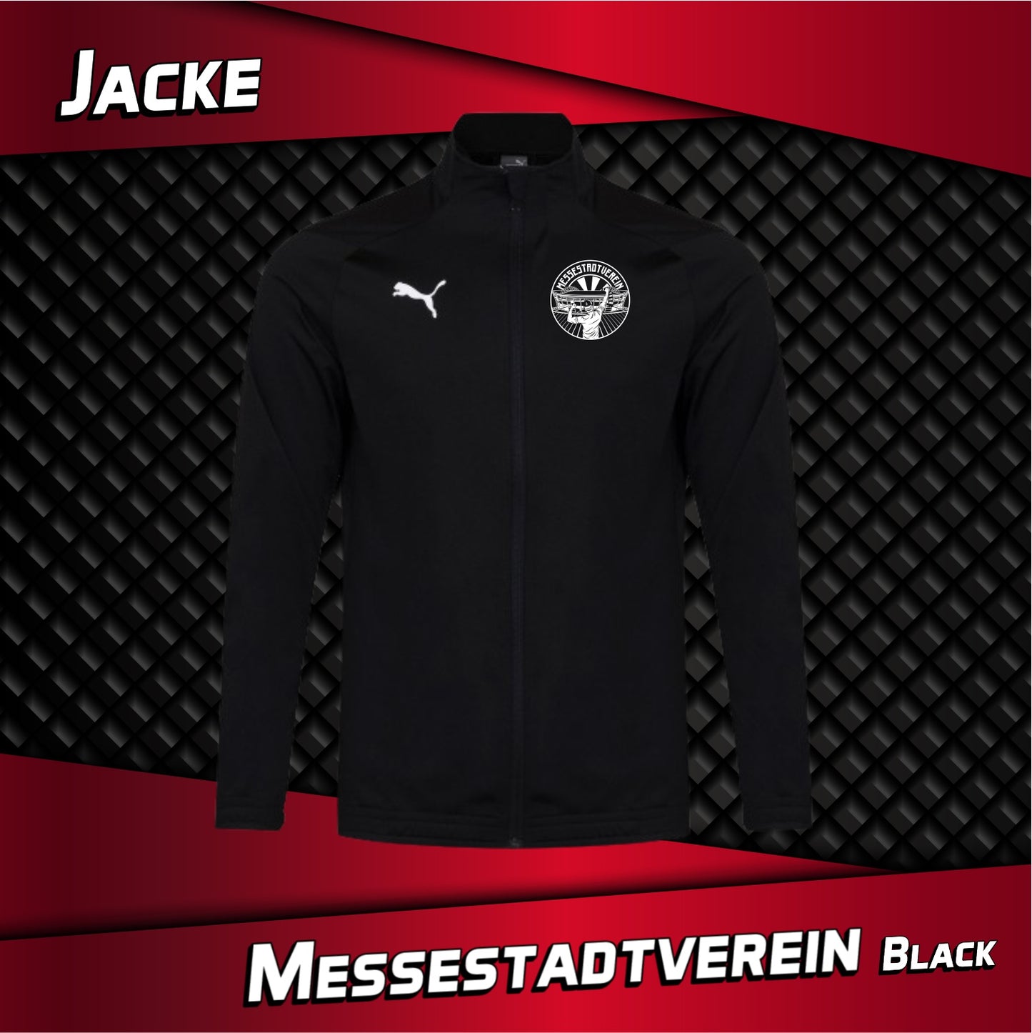 Puma Sportjacke schwarz "Messestadtverein"