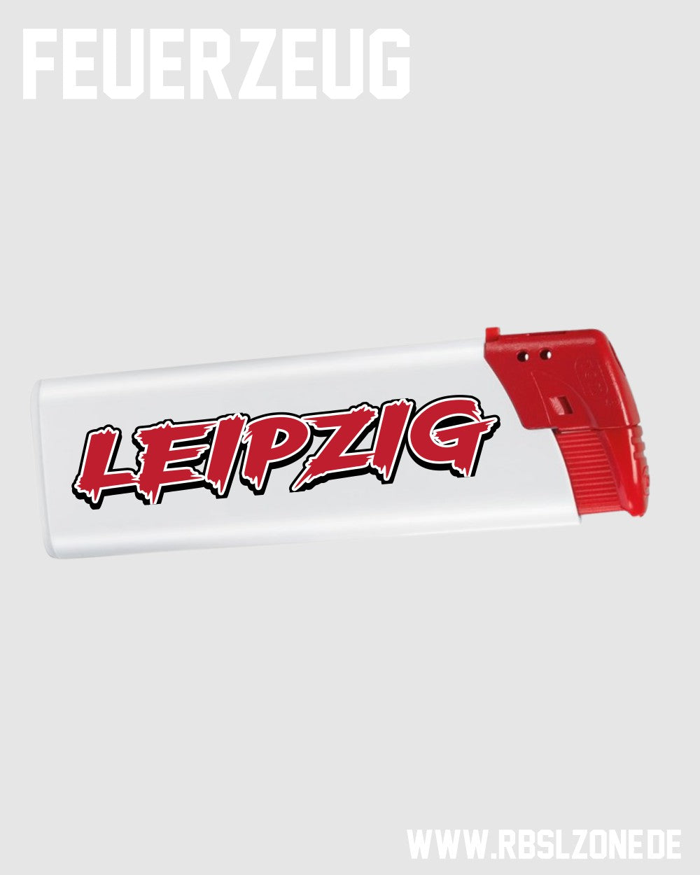 Feuerzeug "Leipzig rot-weiß"