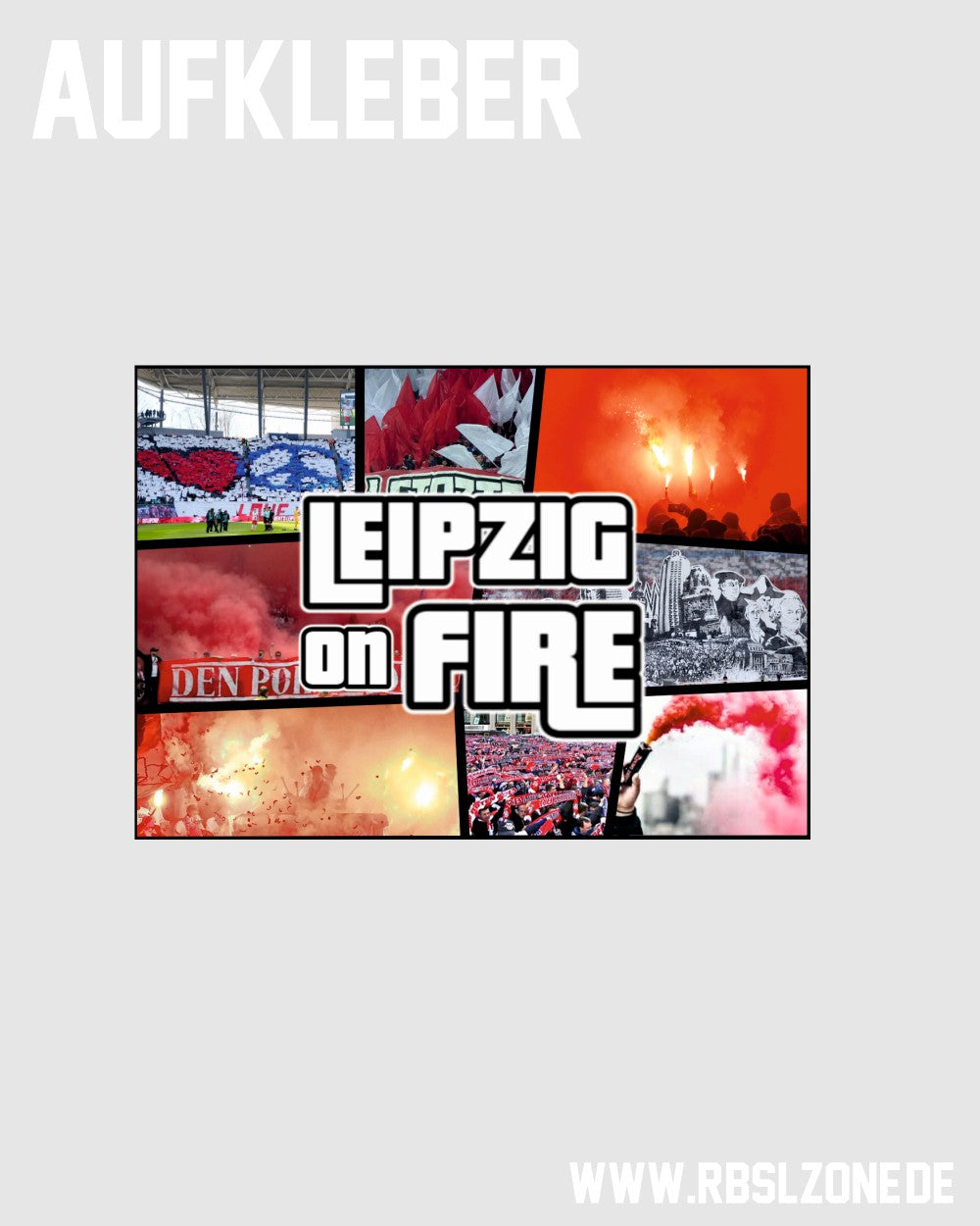 Aufkleber "Leipzig on fire"