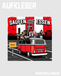 Aufkleber "Saufen statt Essen"
