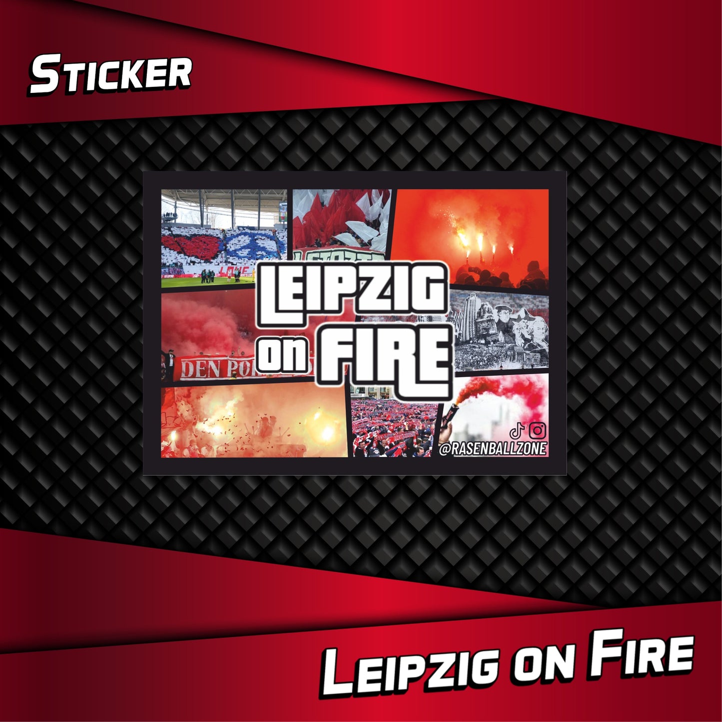 Aufkleber "Leipzig on fire"