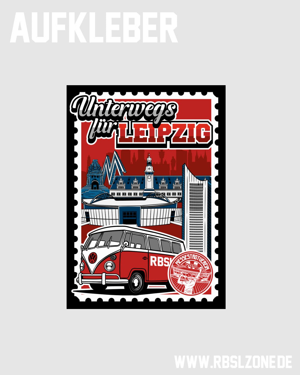 Aufkleber "Unterwegs für Leipzig"